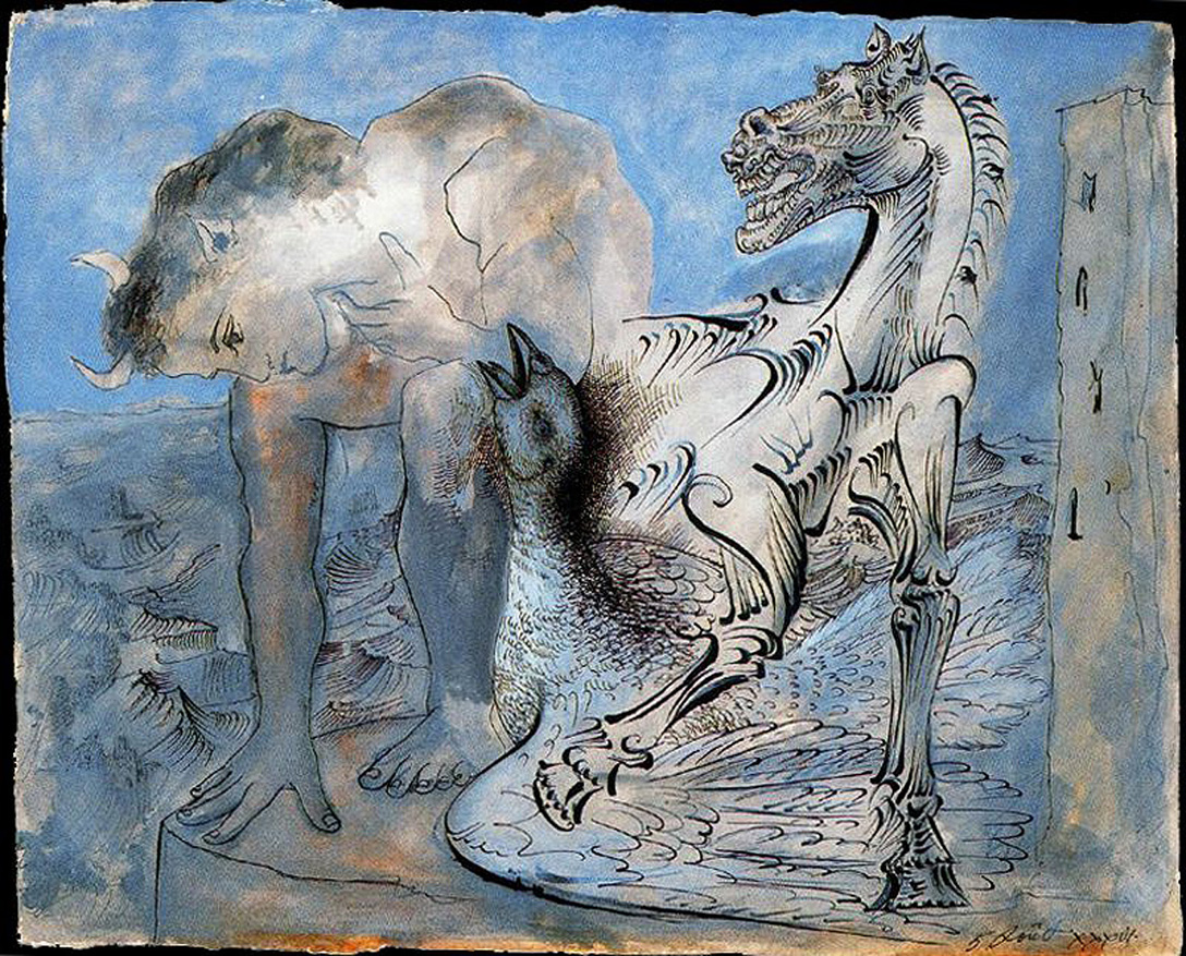 Picasso Faun, horse and bird 1936